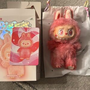 POP MART Labubu Big Into Energy “LOVE” Keychain – 100% Authentic